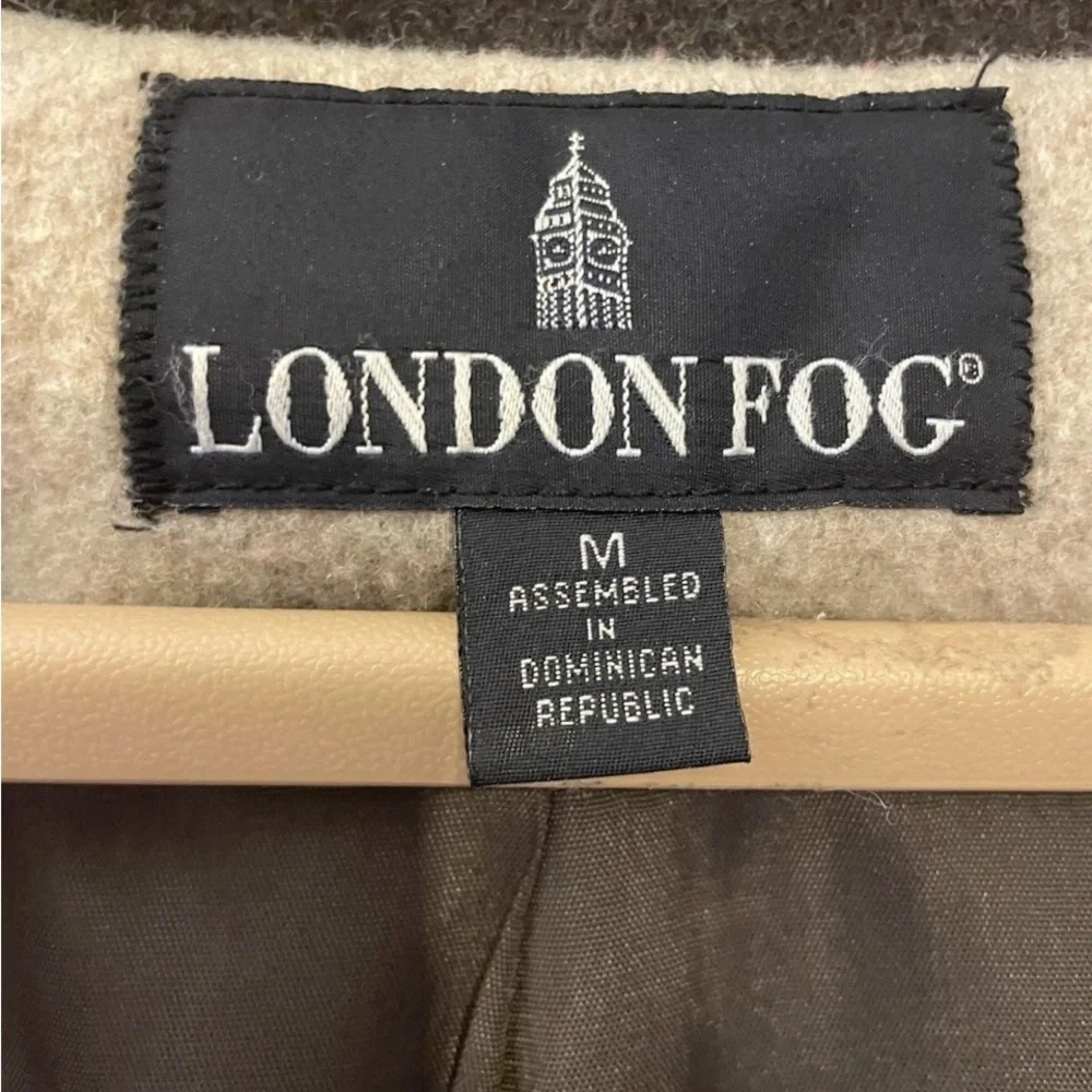 London Fog Women’s Hooded Wool Coat- M-Brown & Tan-Lined - Picture 4 of 15